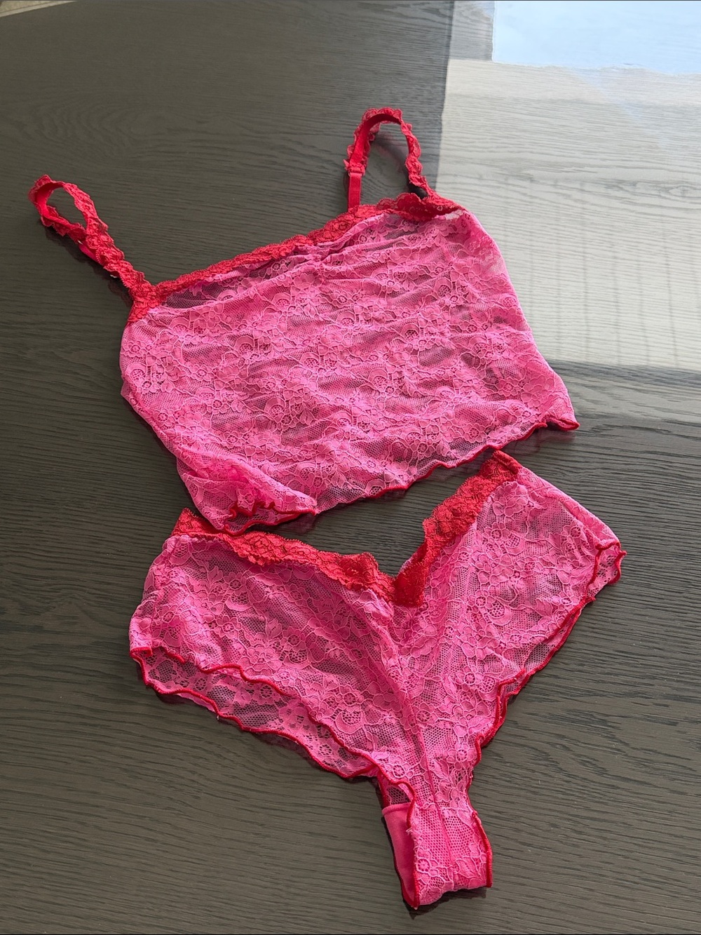Lingerie see through set - tank & panties